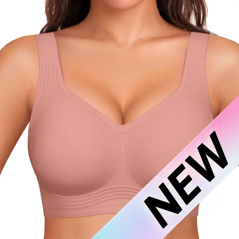 Women Jelly Bras Wirefree Full Coverage No Underwire Everyday Bras Comfortable Wireless Padded Tshirt Bra