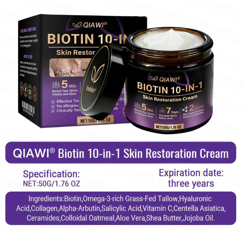 🔥QIAWI Biotin 10-in-1 Skin Restoration Cream