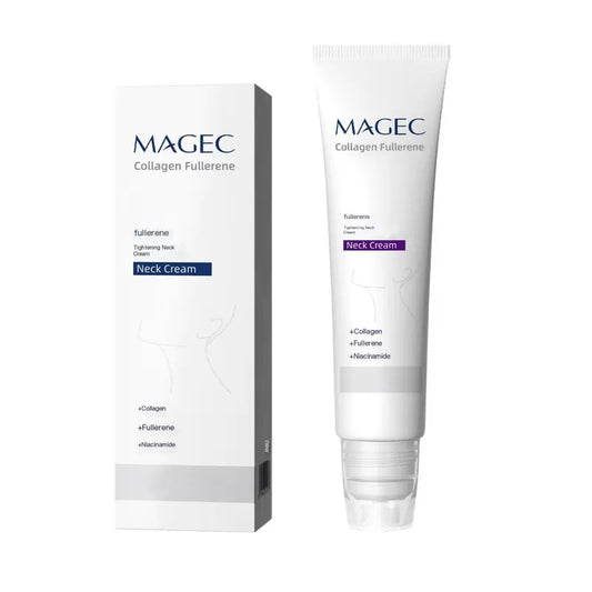Reduces Wrinkles and Double Chin,Five Rollers for All Around Massage,Neck Firming Cream,Collagen Neck Cream,Relieves Edema,Suitable for Wrinkled Skin,with Hyaluronic Acid,VitaminC+E.