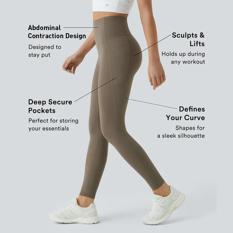 Alisanda®  High Waisted Tummy Control Pocket Shaping Training Leggings-XDX
