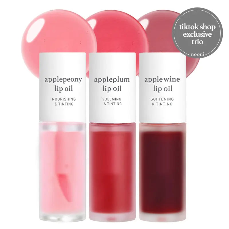 Nooni Korean Apple Lip Tint Stain Glossy Lip Stain, Tinting & Long Lasting, Moisturizing Lip Care, Hydrate Lipgloss, Travel-Friendly, Smooth Oil Moisture, All Skin Types Travelfriendly Smoothing
