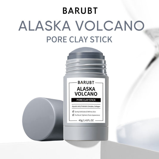 Alaska Volcano Pore Clay Stick Cleansing Blackhead Remover Face Mask Stick with Natural Clay Gentle Exfoliating Smoothing Skin Non-Drying Skincare