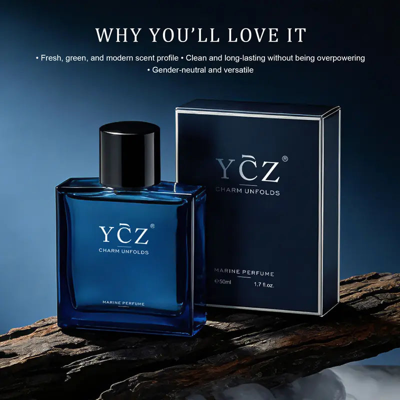 Midnight Marine Eau De Parfum 50ml Unisex | Aromatic Aquatic Ocean Fresh Woody Perfume with Bergamot Coconut Amber | Long Lasting Luxury Arabian Fragrance for Men Women | Premium Gift