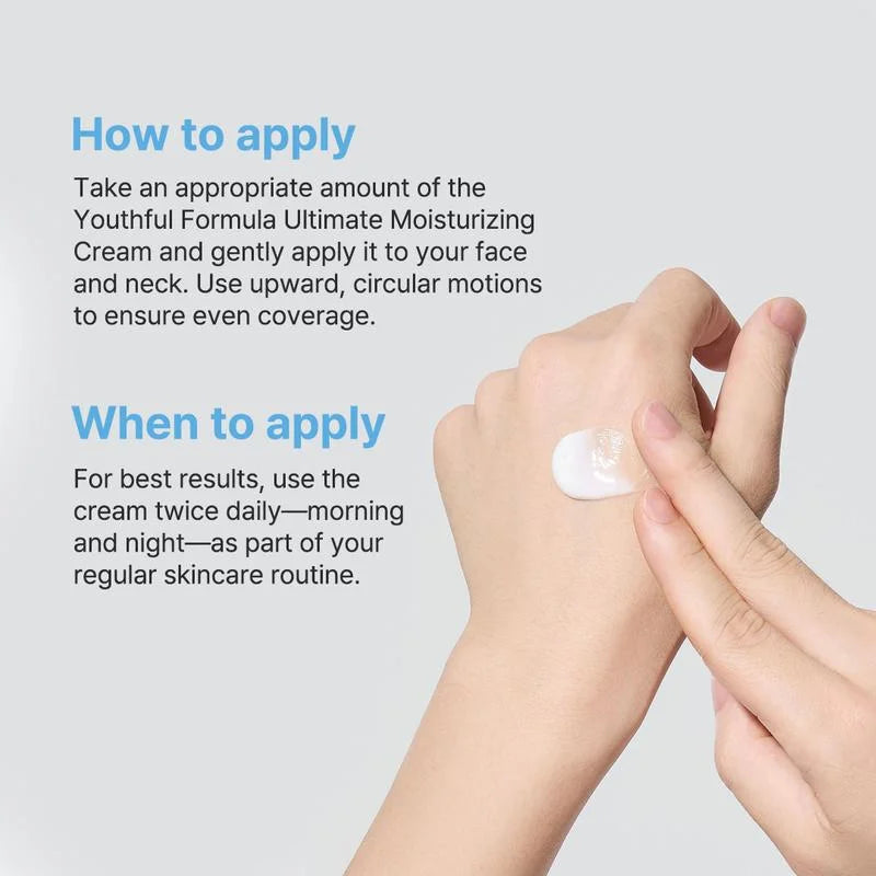 NIDA Youthful Formula Ultimate Moisturizing Cream (100mL) / Collagen, Niacinamide, Centella Asiatica, Hyaluronic Acid / Wrinkles, Dark Spots, Skincare