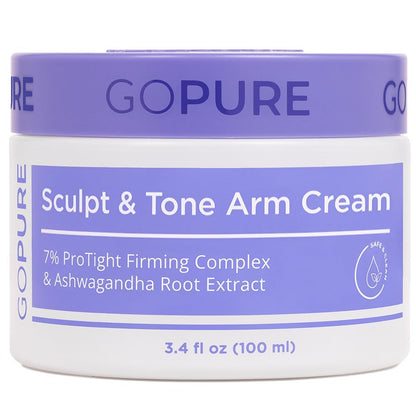 Sculpt & Tone Arm Cream with 7% ProTight Firming Complex & Ashwagandha Root Extract Daily Hydrating Moisturizer for Loose Skin Repair