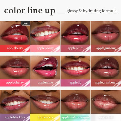Nooni Korean Apple Lip Tint Stain Glossy Lip Stain, Tinting & Long Lasting, Moisturizing Lip Care, Hydrate Lipgloss, Travel-Friendly, Smooth Oil Moisture, All Skin Types Travelfriendly Smoothing
