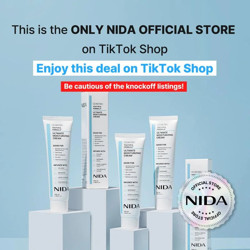 NIDA Youthful Formula Ultimate Moisturizing Cream (100mL) / Collagen, Niacinamide, Centella Asiatica, Hyaluronic Acid / Wrinkles, Dark Spots, Skincare