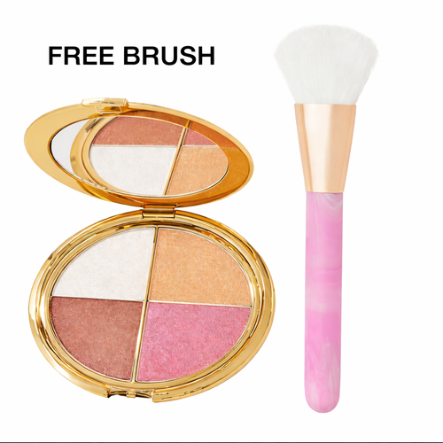 glow wardrobe eye & cheek palette - eyeshadow and highlighter makeup