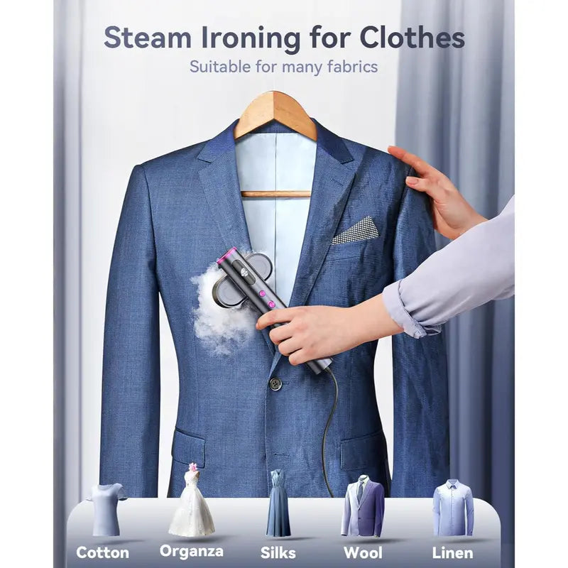 Garment Steamer for Clothes,Hanrdheld Steamer & Iron 2 In 1,15s Fast Heat Up,Large Panel,100-240V Wide Voltage,Suitable for Global Travel clothes iron