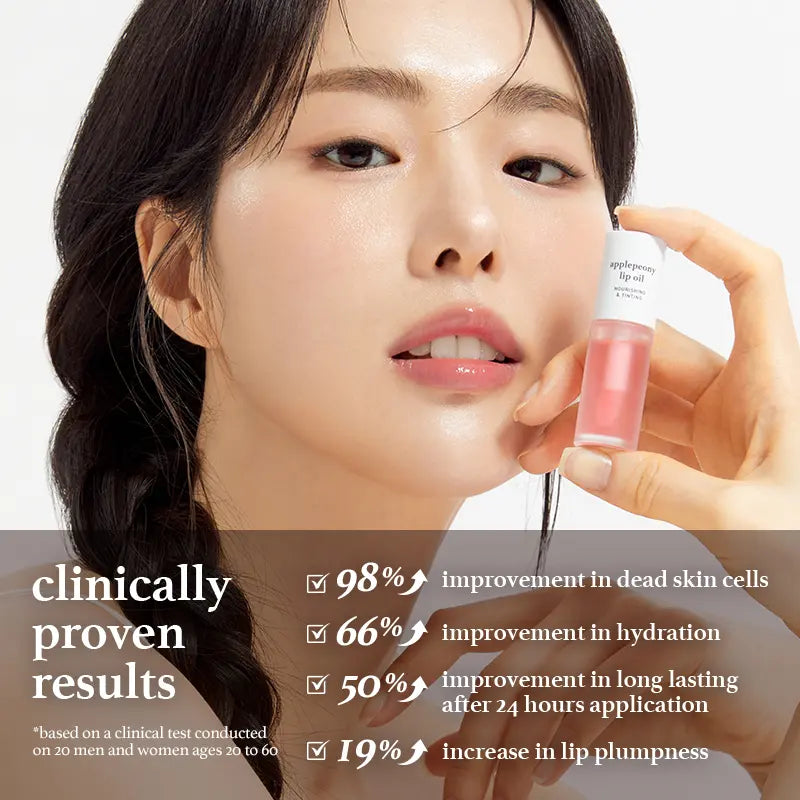 Nooni Korean Apple Lip Tint Stain Glossy Lip Stain, Tinting & Long Lasting, Moisturizing Lip Care, Hydrate Lipgloss, Travel-Friendly, Smooth Oil Moisture, All Skin Types Travelfriendly Smoothing