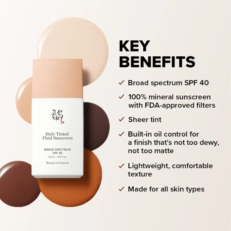 Daily Tinted Fluid Sunscreen 50ml Spf Facial