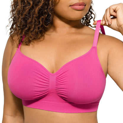 Women's Wireless Bra Comfort Bralettes No Underwire Unlined Cami Bra Seamless Tshirt Bras Sports Bra Bralette Basic Comfortable Fit Womenswear Everyday Up to 44DD Super Brand Day #Summervibes