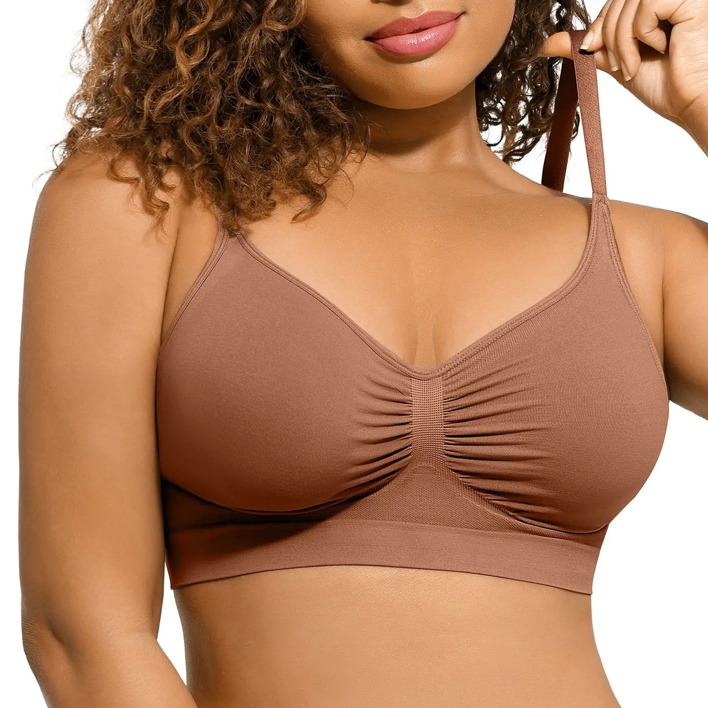 Women's Wireless Bra Comfort Bralettes No Underwire Unlined Cami Bra Seamless Tshirt Bras Sports Bra Bralette Basic Comfortable Fit Womenswear Everyday Up to 44DD Super Brand Day #Summervibes