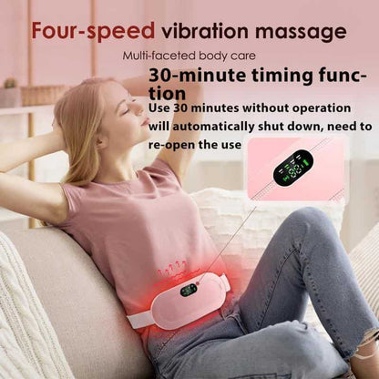 Menstrual Heating Pad Smart Uterus Warmer Belt, Cordless Heating Pad, Electric Waist Belt, Waist-Vibrating Abdominal Massager #TOP PICKS