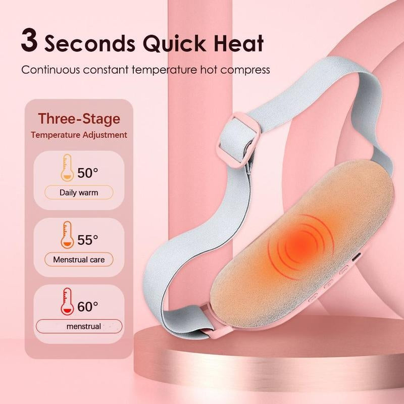 Menstrual Heating Pad Smart Uterus Warmer Belt, Cordless Heating Pad, Electric Waist Belt, Waist-Vibrating Abdominal Massager #TOP PICKS