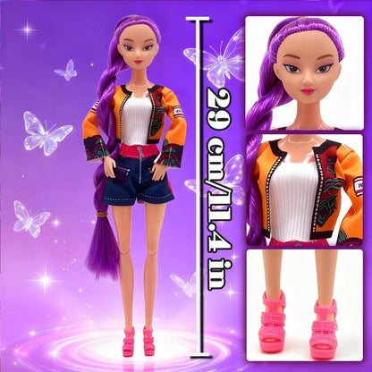 [New Year Gift] Anime Action Figure Doll Set of 3 Rumi Mira Zoey 11.5-12 Inches Joint Movable Collectible Dolls for Fans Kids Desk Display Halloween