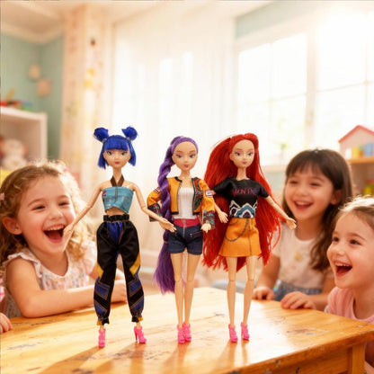 [New Year Gift] Anime Action Figure Doll Set of 3 Rumi Mira Zoey 11.5-12 Inches Joint Movable Collectible Dolls for Fans Kids Desk Display Halloween