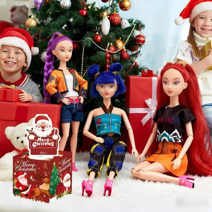 [New Year Gift] Anime Action Figure Doll Set of 3 Rumi Mira Zoey 11.5-12 Inches Joint Movable Collectible Dolls for Fans Kids Desk Display Halloween