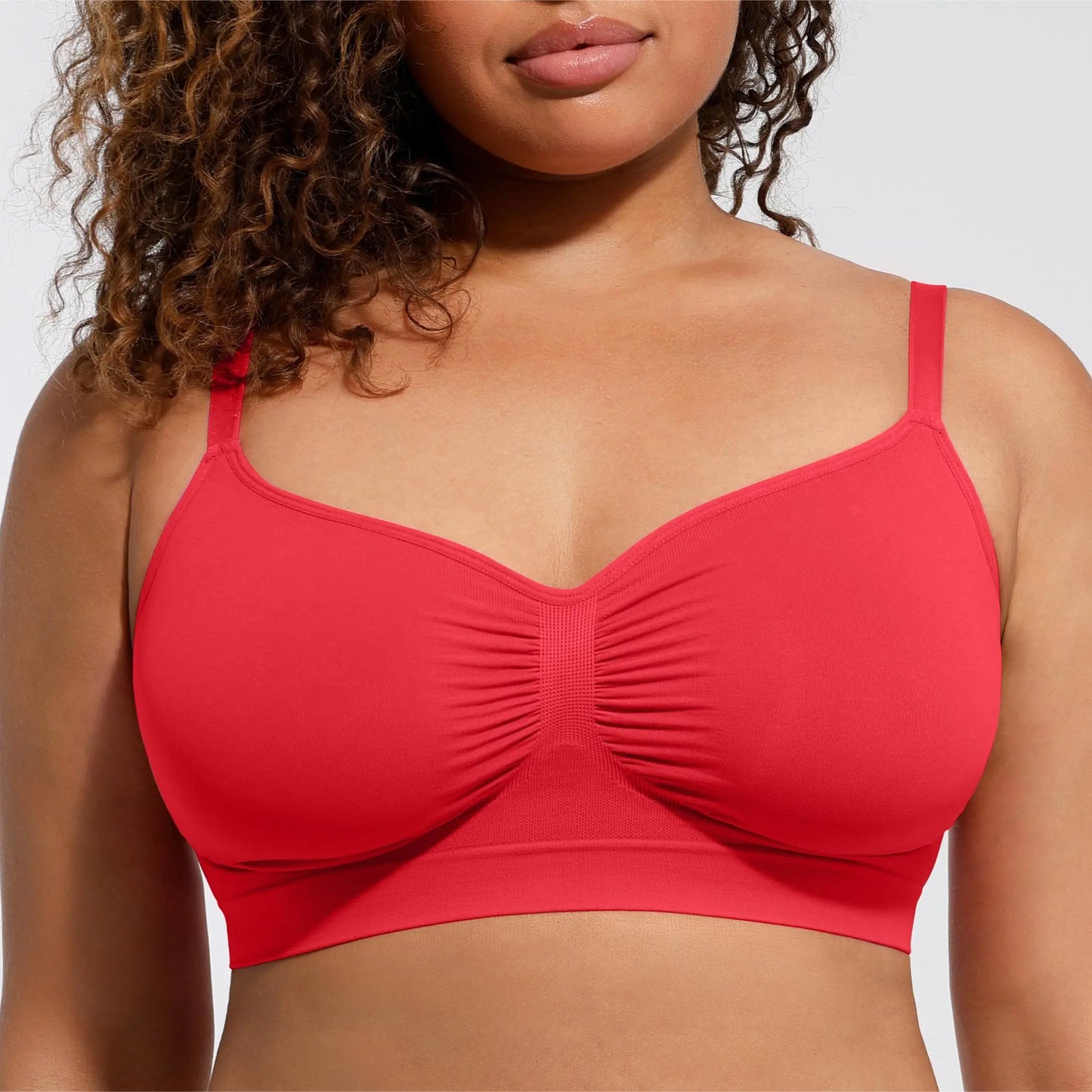 Women's Wireless Bra Comfort Bralettes No Underwire Unlined Cami Bra Seamless Tshirt Bras Sports Bra Bralette Basic Comfortable Fit Womenswear Everyday Up to 44DD Super Brand Day #Summervibes