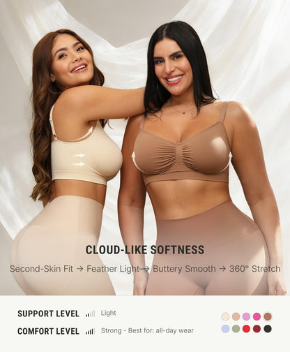 Women's Wireless Bra Comfort Bralettes No Underwire Unlined Cami Bra Seamless Tshirt Bras Sports Bra Bralette Basic Comfortable Fit Womenswear Everyday Up to 44DD Super Brand Day #Summervibes