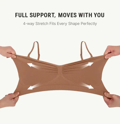 Women's Wireless Bra Comfort Bralettes No Underwire Unlined Cami Bra Seamless Tshirt Bras Sports Bra Bralette Basic Comfortable Fit Womenswear Everyday Up to 44DD Super Brand Day #Summervibes